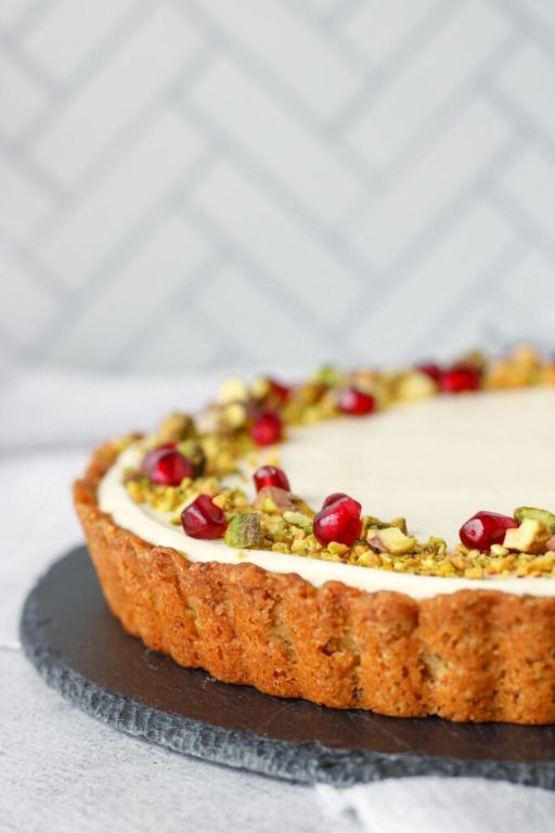 Pistachio Butter Tart with Honey Drizzle
