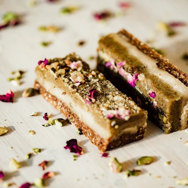 Pistachio Rose Raw Granola Bars