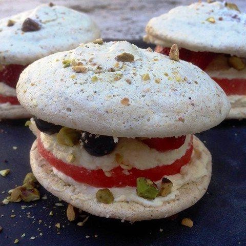 Pistachio and Rose Dacquoise