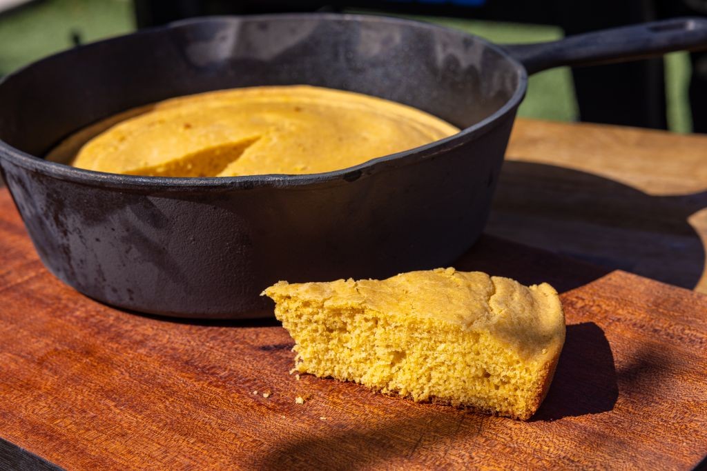 Pit Boss Griddle Cornbread with Honey Butter
