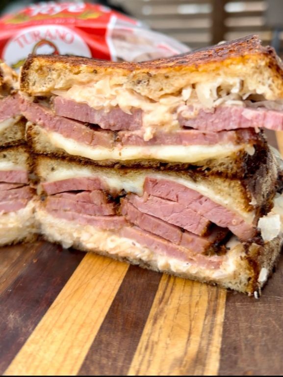 Pit Boss Griddle Reuben Sandwich with Sauerkraut
