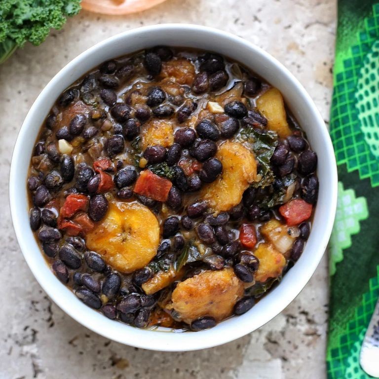 Plantain and Black Bean Stew