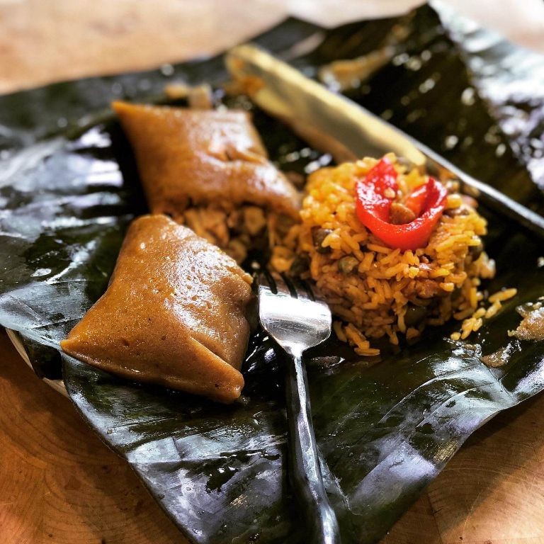 Plantain and Pork Pasteles