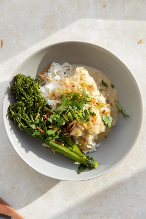 Poached Barramundi with Coconut and Lemongrass