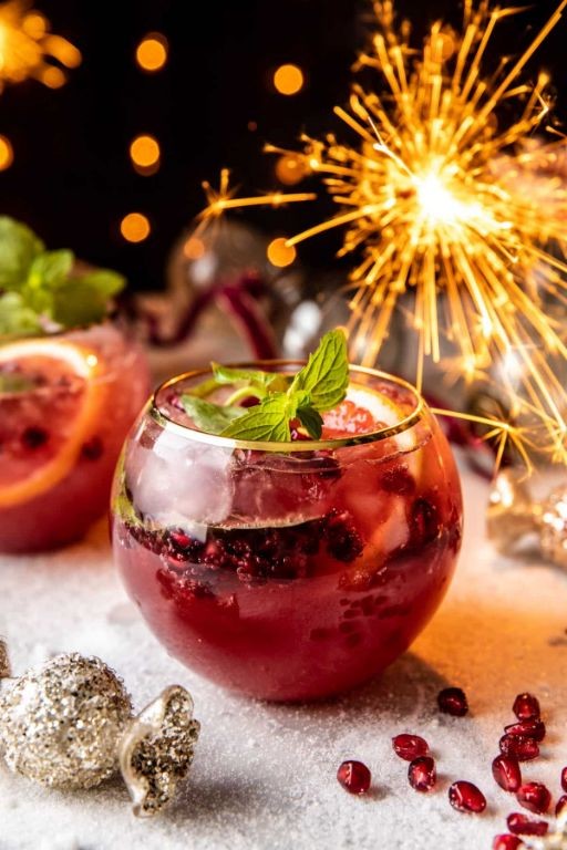 Pomegranate Champagne Cocktail