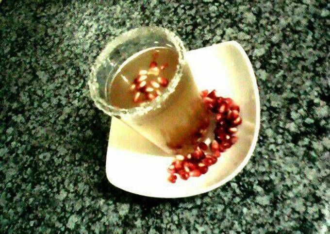 Pomegranate Switchel with a Splash of Lemon