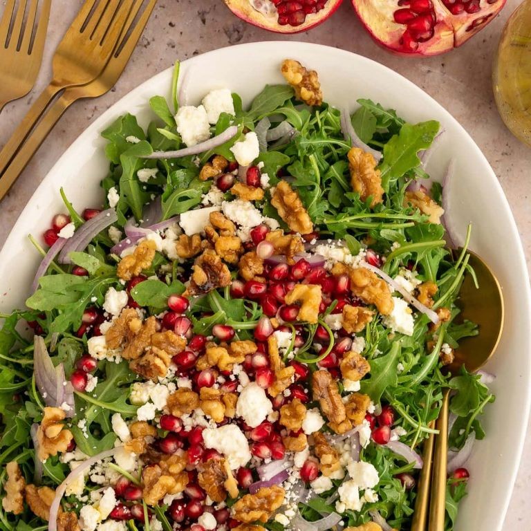 Pomegranate and Feta Lettuce Salad