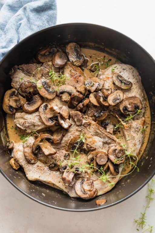 Porcini Mushroom and Balsamic Glazed Pork Chops