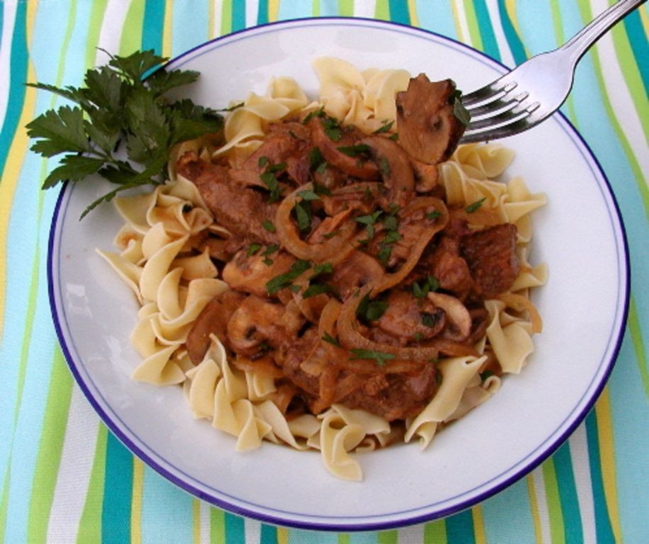 Porcini Mushroom and Beef Stroganoff