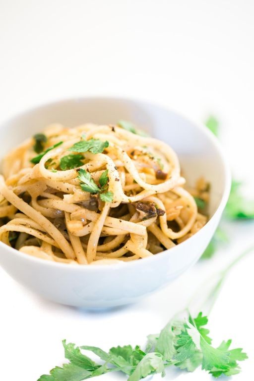 Porcini Mushroom and Garlic Pasta