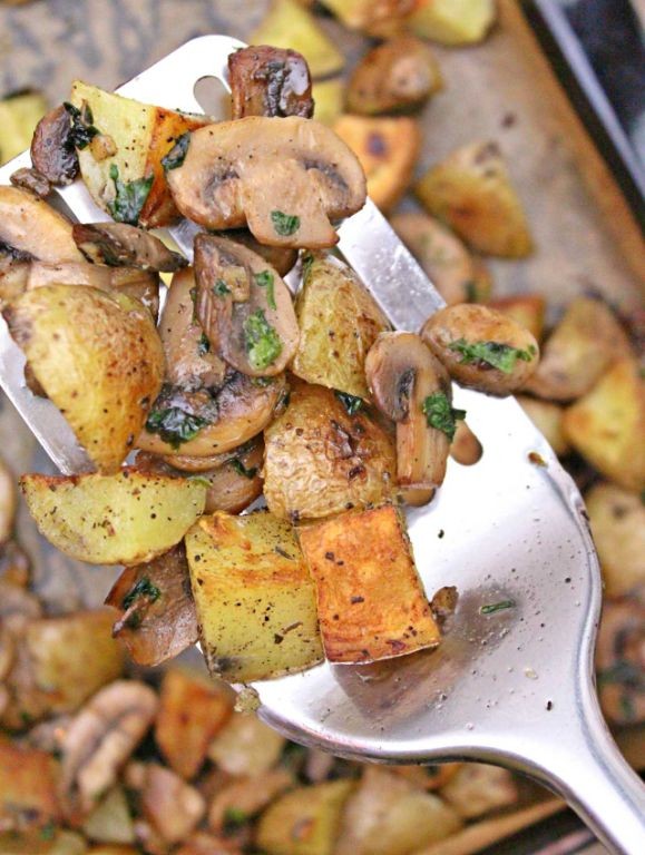 Porcini Mushroom and Herb Roasted Potatoes
