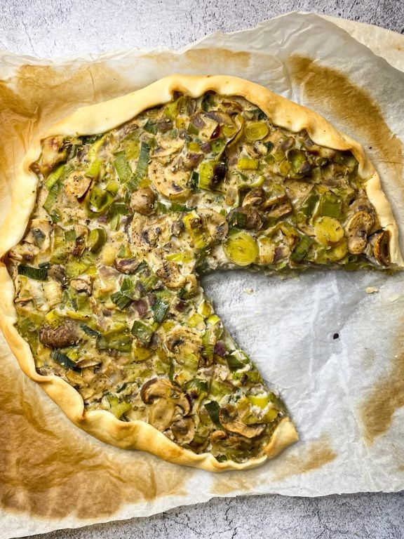 Porcini Mushroom and Leek Tart