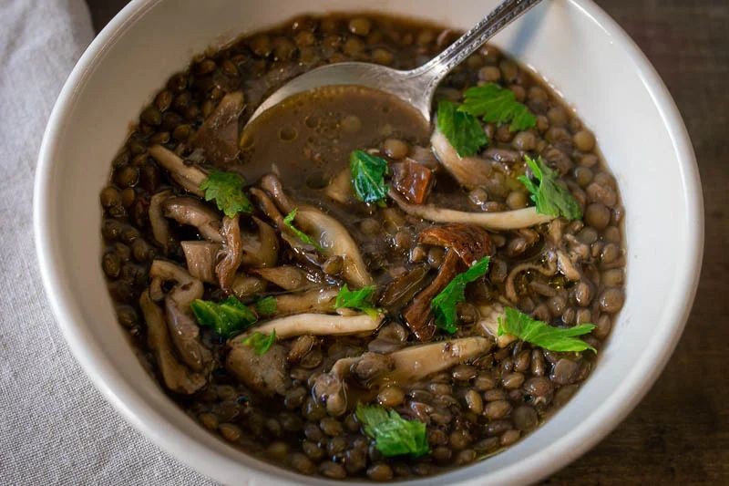 Porcini Mushroom and Lentil Stew