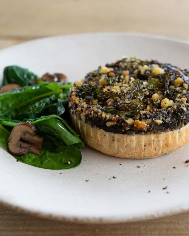 Porcini Mushroom and Spinach Quiche