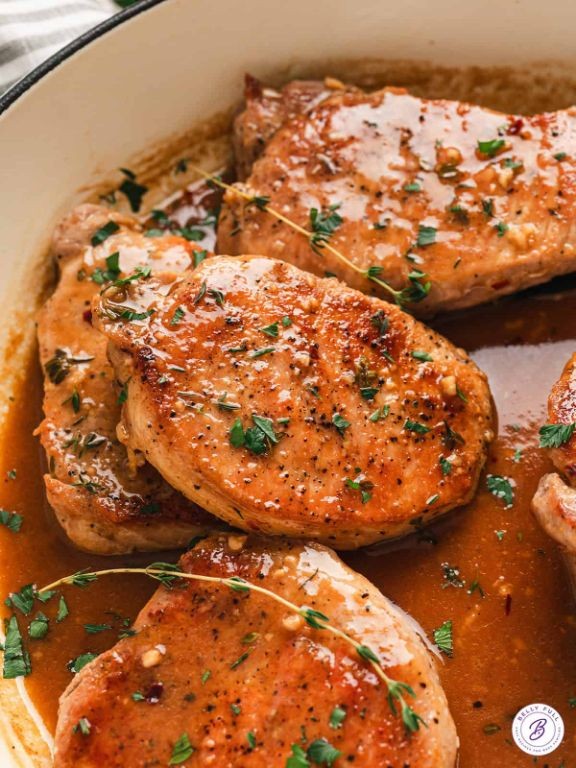 Pork Cube Steak with Apple Cider Glaze