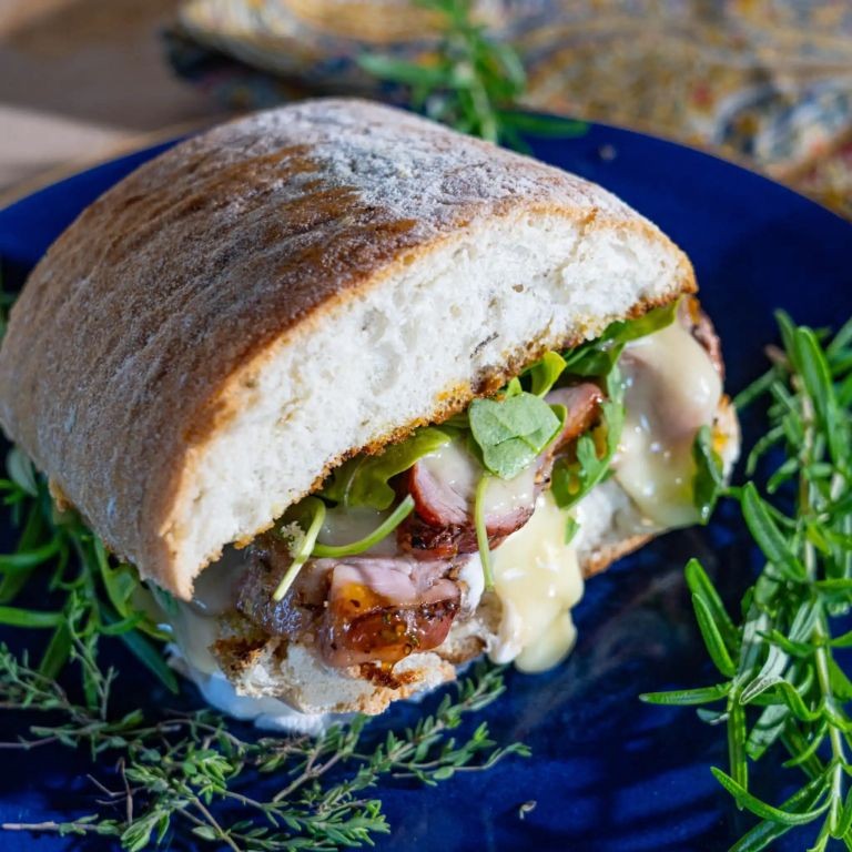 Pork Tenderloin Sandwich with Brie and Fig Jam
