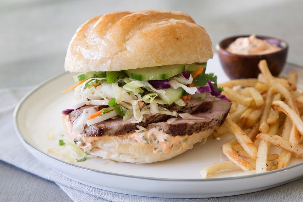 Pork Tenderloin Sandwich with Chipotle Mayo