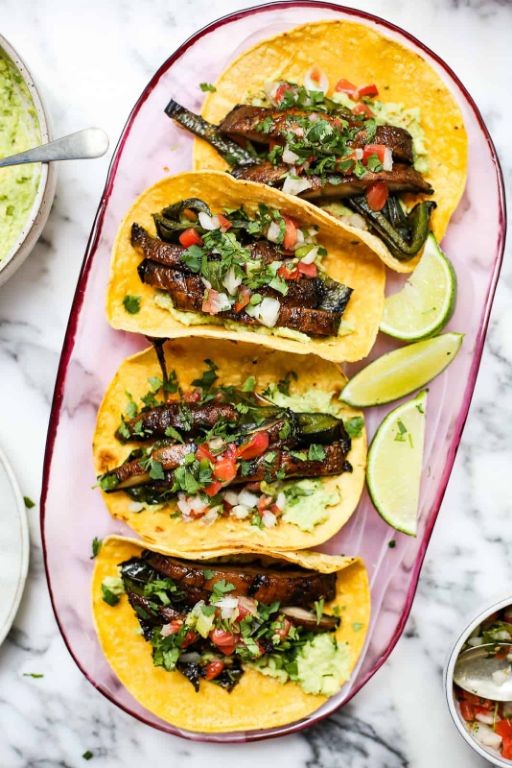 Portobello Mushroom Tacos with Pico de Gallo