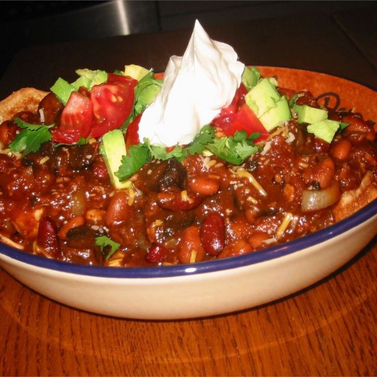 Portobello Mushroom and Kidney Bean Chili