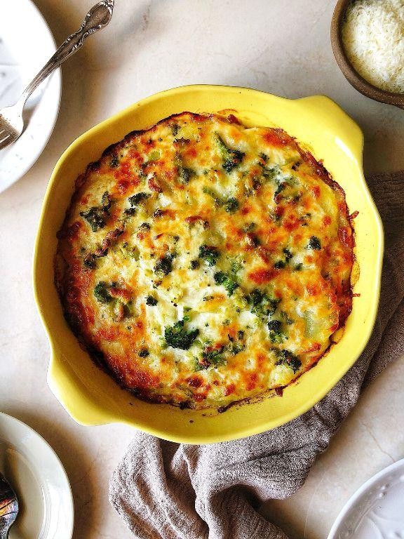 Potato and Broccoli Gratin with Gruyere