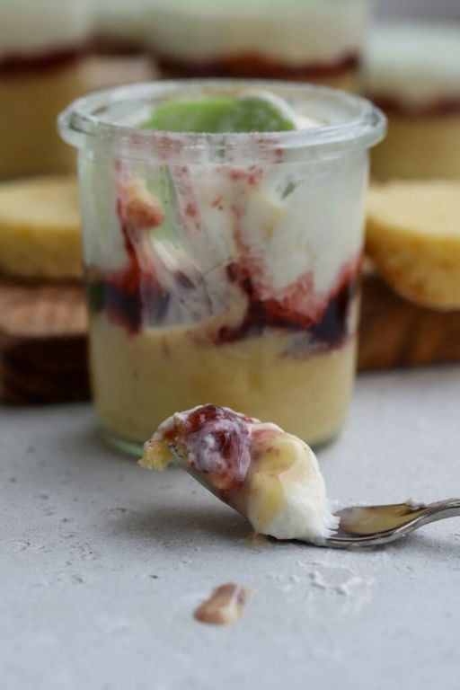 Princess Cake Parfaits in Glass Jars