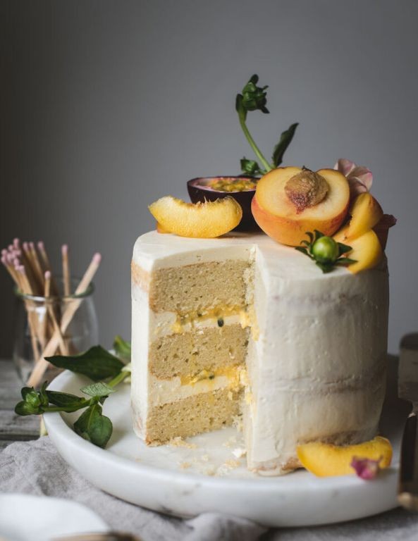 Princess Cake with Passionfruit Curd