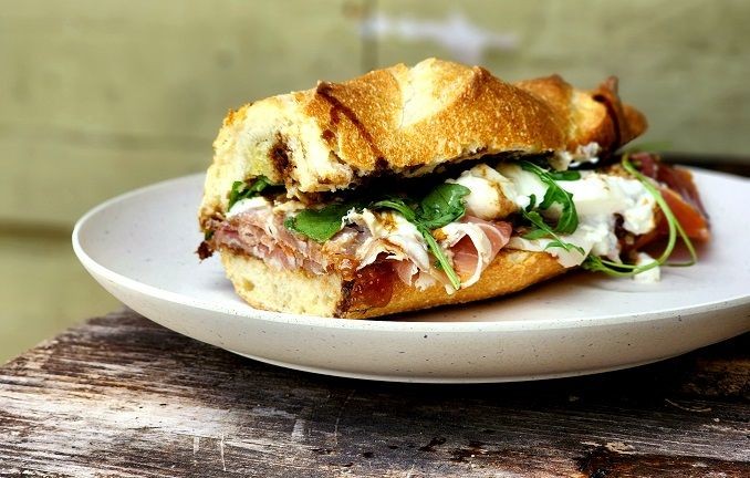 Prosciutto and Fig Jam Sandwich