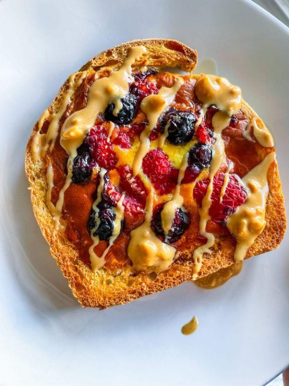 Protein Greek Yogurt and Nut Butter Toast