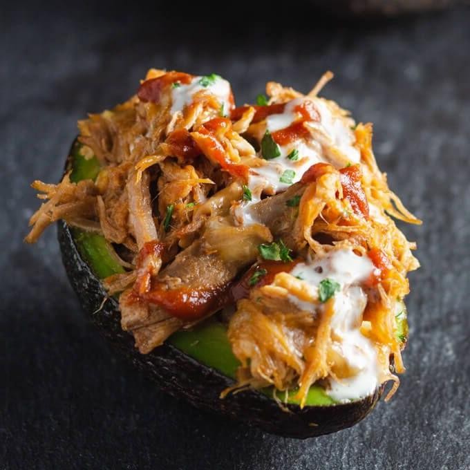 Pulled Pork Stuffed Avocado