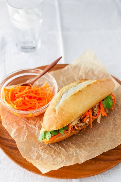 Pulled Rotisserie Chicken Banh Mi Sandwich