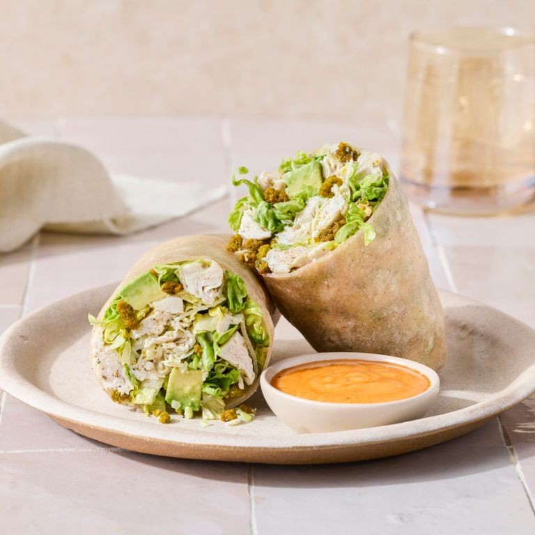 Pulled Rotisserie Chicken Caesar Wrap