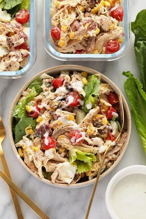 Pulled Rotisserie Chicken Cobb Salad