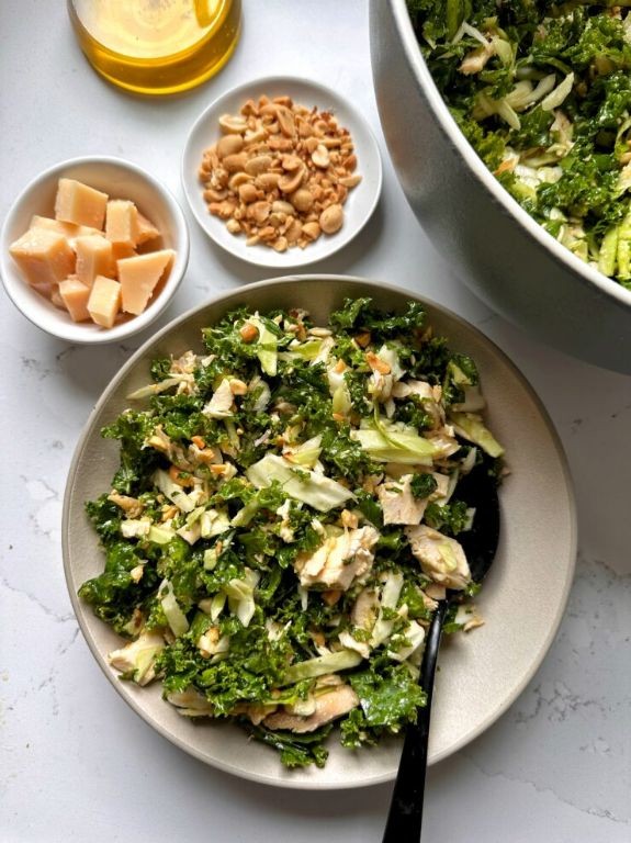 Pulled Rotisserie Chicken and Kale Salad