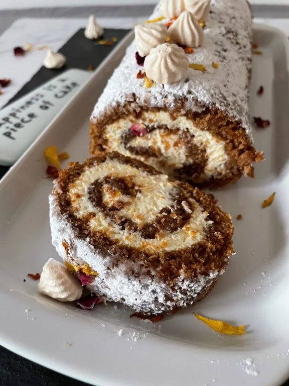Pumpkin Roll with Orange Zest Glaze