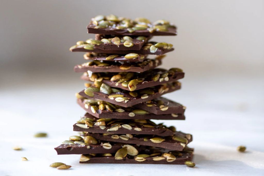 Pumpkin Seed and Dark Chocolate Superfood Bark