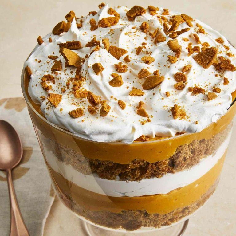 Pumpkin Spice Trifle with Gingerbread Cake