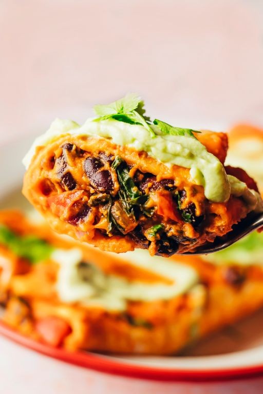 Pumpkin and Black Bean Enchiladas
