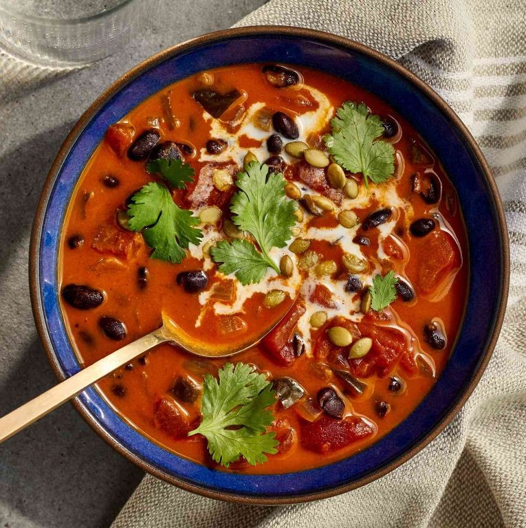 Pumpkin and Black Bean Taco Soup