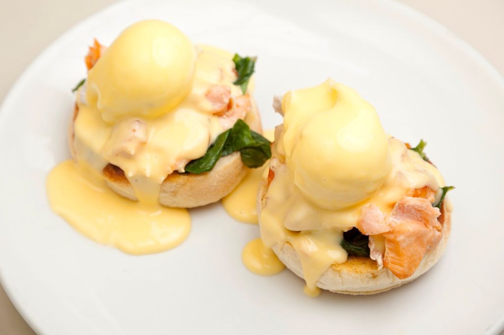 Quail Egg Benedict with Hollandaise Sauce