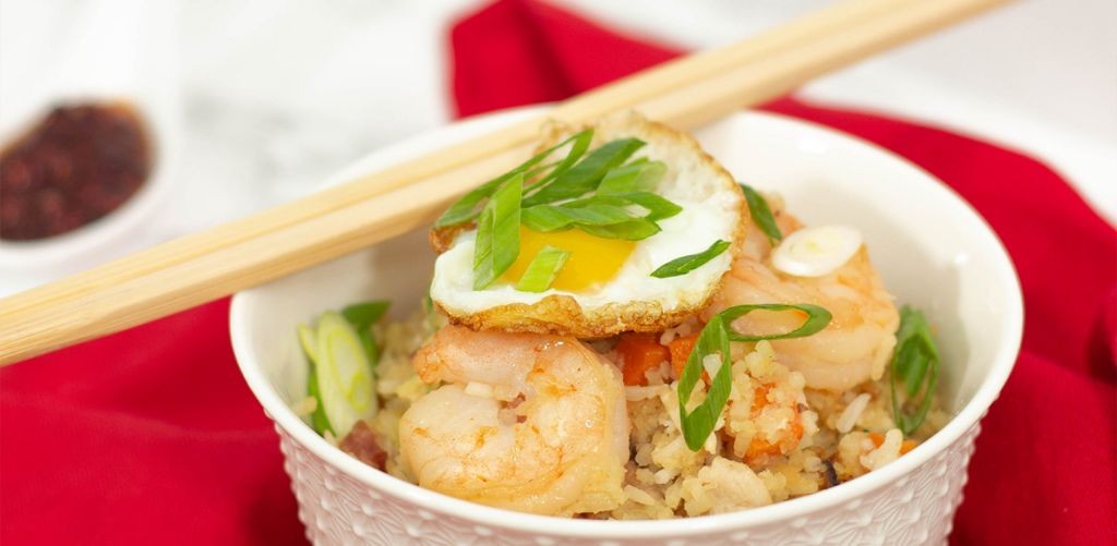 Quail Egg Fried Rice with Shrimp