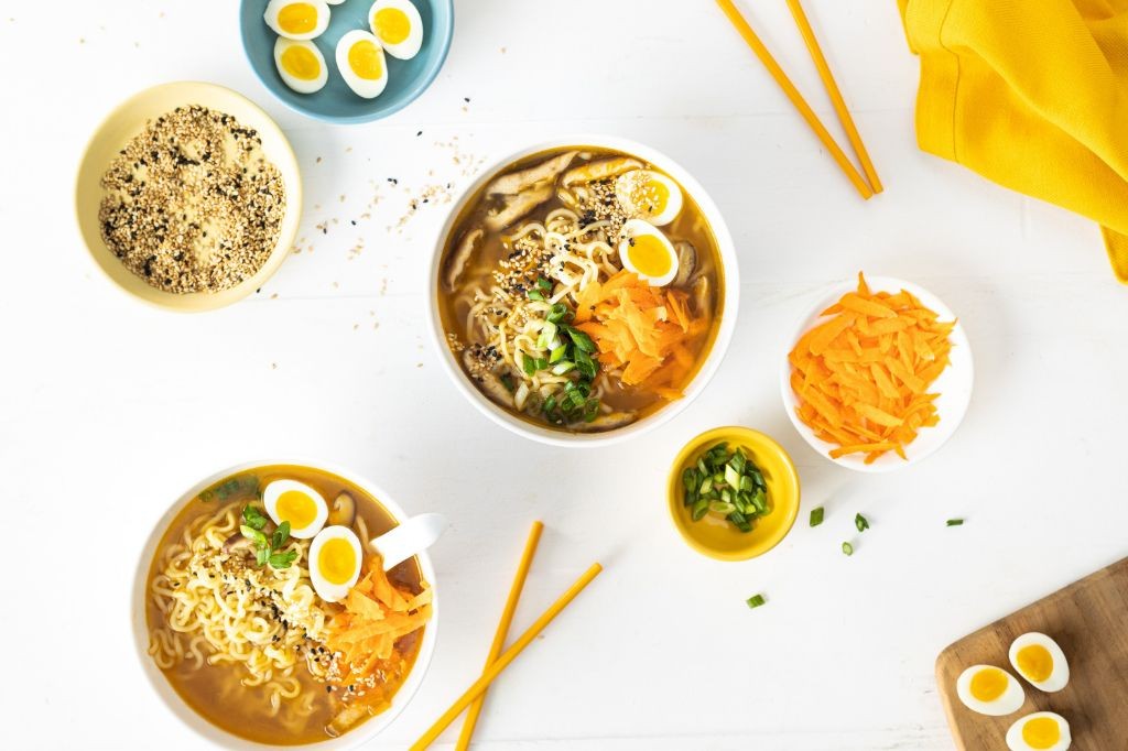 Quail Egg Ramen with Soft-Boiled Eggs