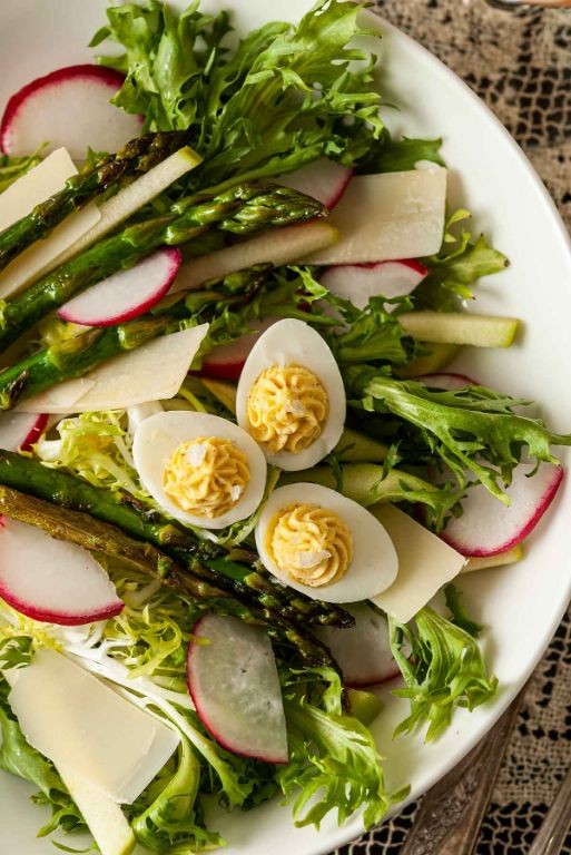 Quail Egg Salad with Arugula and Parmesan