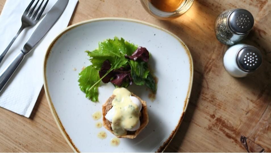 Quail Egg and Mushroom Tart