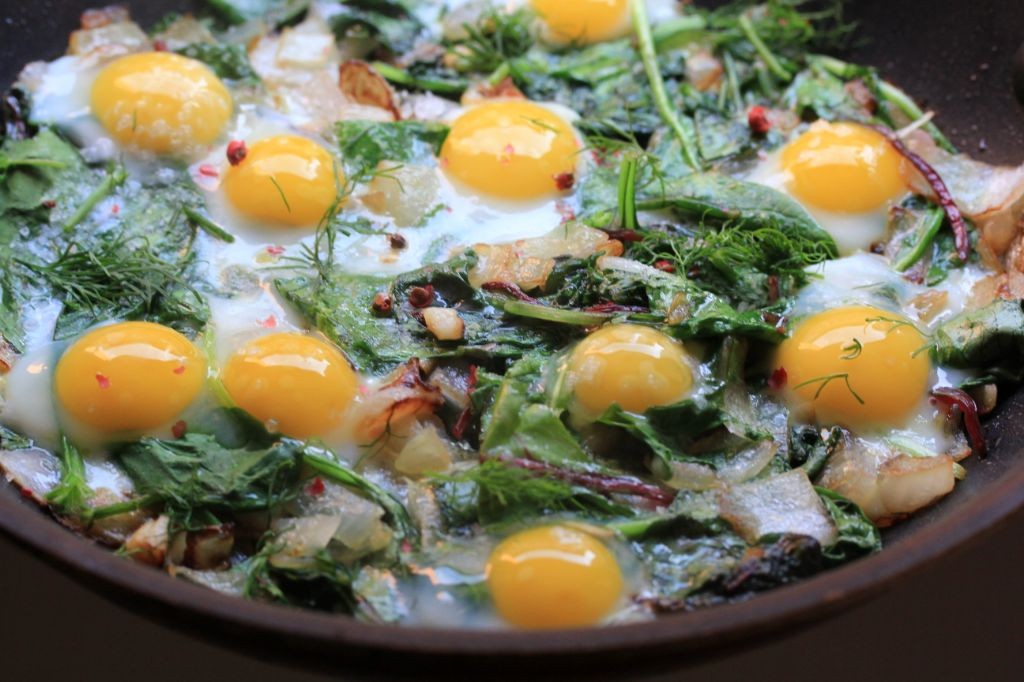 Quail Egg and Spinach Frittata