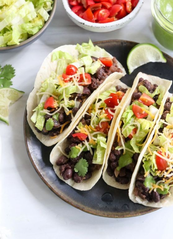 Quick Canned Black Bean Tacos