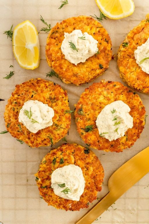 Quick Canned Salmon Patties with Dill