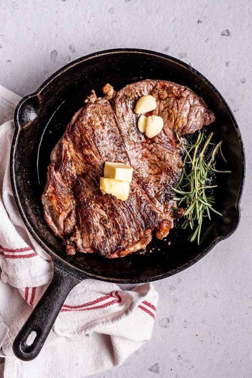 Quick Eye of Round Steak and Onion Skillet