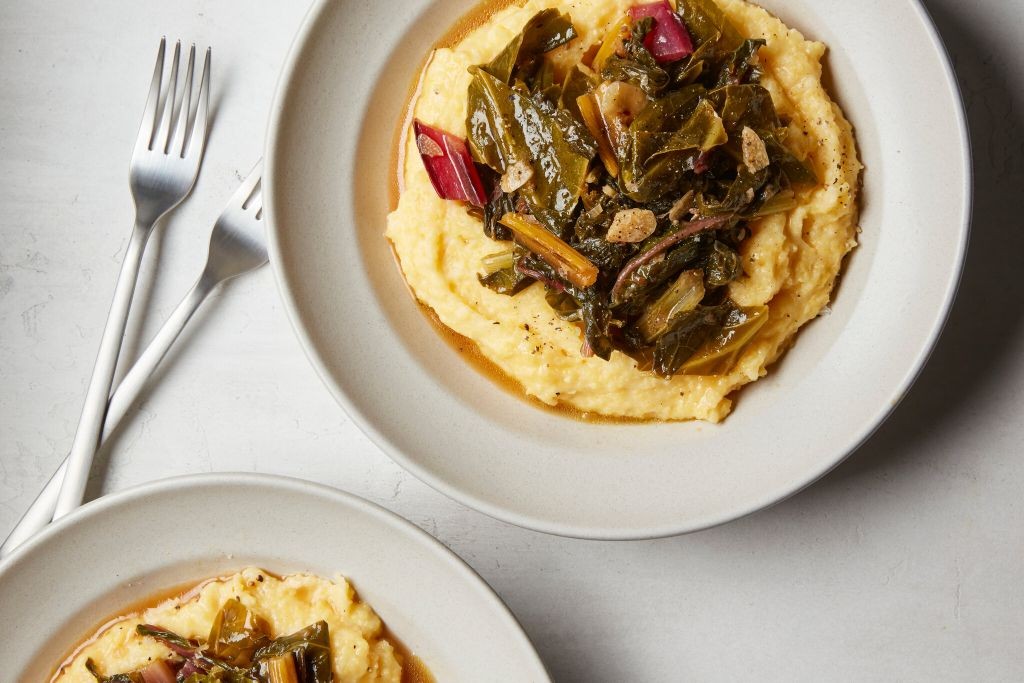 Quick Grits and Collard Greens Combo
