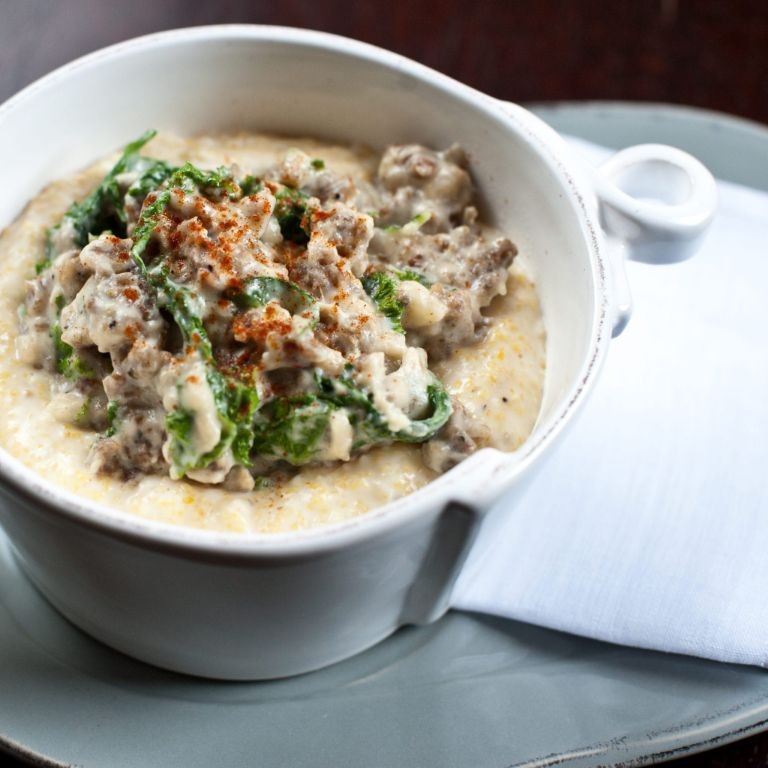 Quick Grits with Sausage and Gravy