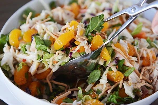 Quick Marinated Chicken Salad with Mandarin Oranges